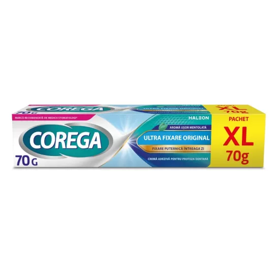 Corega Ultra Fixare Original XL, crema adeziva proteza dentara, 70g, Gsk