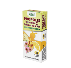 Propolis & Vitamina C & Echinacea & Soc, 30 comprimate,  Adya Green Pharma