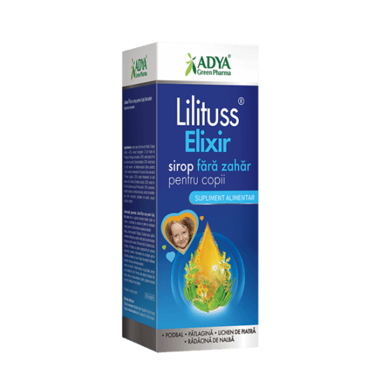 Lilituss elixir sirop fara zahar copii, 180ml, Adya Green Pharma
