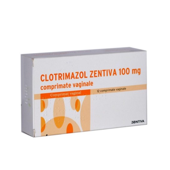 Clotrimazol, 100mg, 12 comprimate vaginale, Zentiva