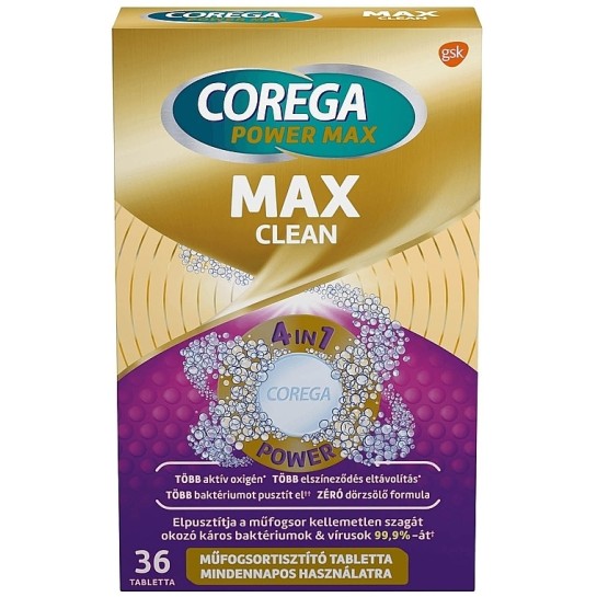 Corega Max Clean, 36 tablete efervescente, Gsk