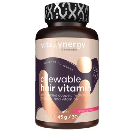 Hair vitamin, vitamine masticabile pentru par, 30 tablete, Vitaxynergy