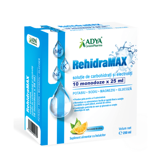 Rehidramax, solutie buvabila 25 ml x 10 monodoza, Adya Green Pharma