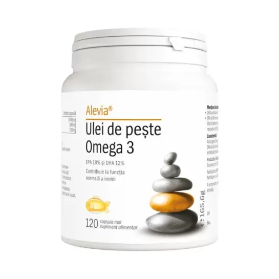 Ulei de pește Omega 3 120 capsule moi, Alevia