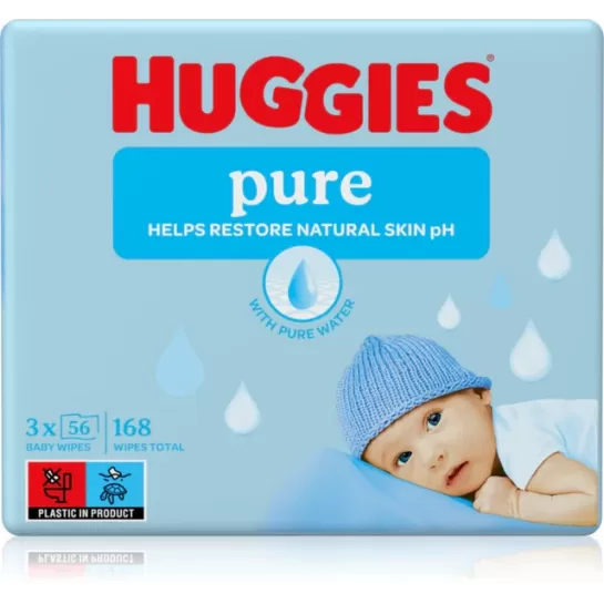 Huggies Servetele umede Pure Trio 56x3
