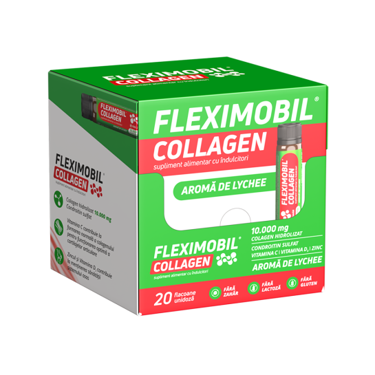 Fleximobil Collagen solutie 20 flacoane unidoza x25 ml, Fiterman Pharma