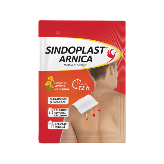Sindoplast arnica, Plasturi cu hidrogel cu efect calmant si reviforant, 3 bucati, Fiterman Pharma
