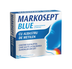 Markosept blue, 20 comprimate de supt, Fiterman Pharma