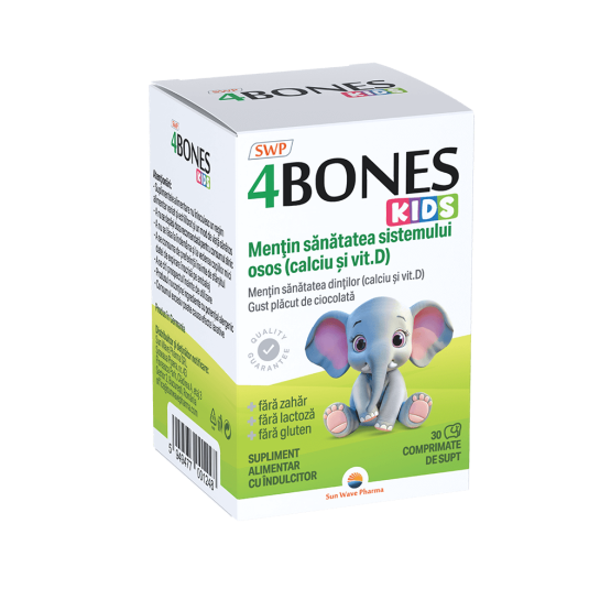 4 Bones Kids, 30 comprimate, Sun Wave Pharma