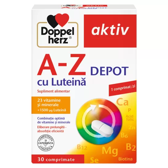 Doppelherz Aktiv A-Z DEPOT cu Luteină, 30 comprimate