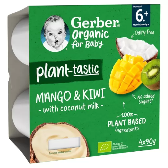 Nestle gerber organic mango kiwi cocos 4x90g