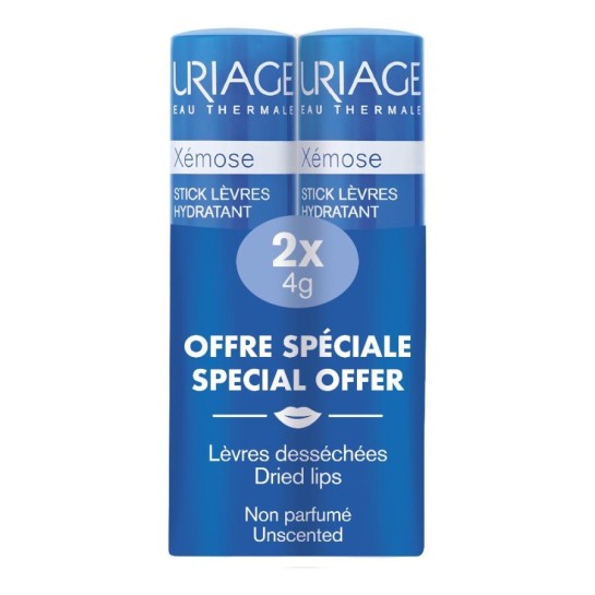 Uriage Xemose stick buze 4g, pachet promotional