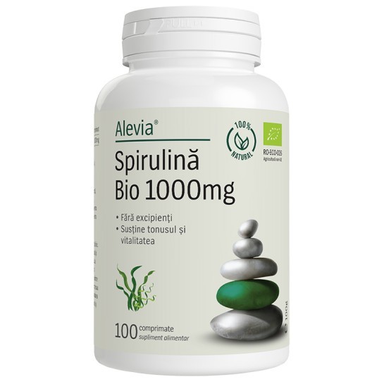 Spirulina bio 1000 mg, 100 comprimate, Alevia