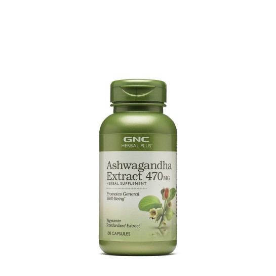 Ashwaganda extract 470mg, 100 capsule, GNC