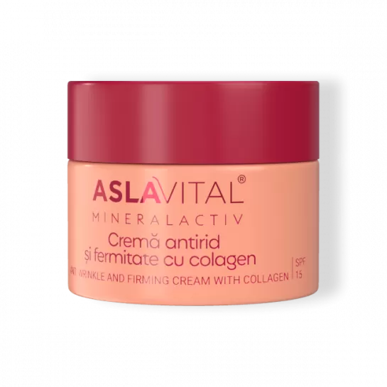 Aslavital Cremă Antirid și Fermitate cu Colagen SPF 15, 50ml (115)