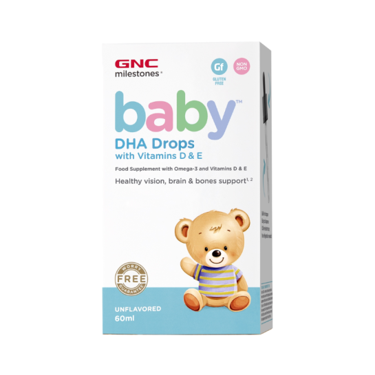 Baby DHA + Vitamina Dsi E picaturi, GNC