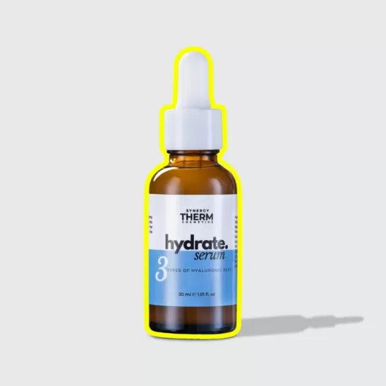 Synergy Therm Hydrate Serum cu 3 tipuri de Acid Hialuronic și Provitamina B5 pentru hidratare profundă 30ml
