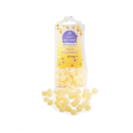 Bomboane perle cu miere si cimbrisor 100 g