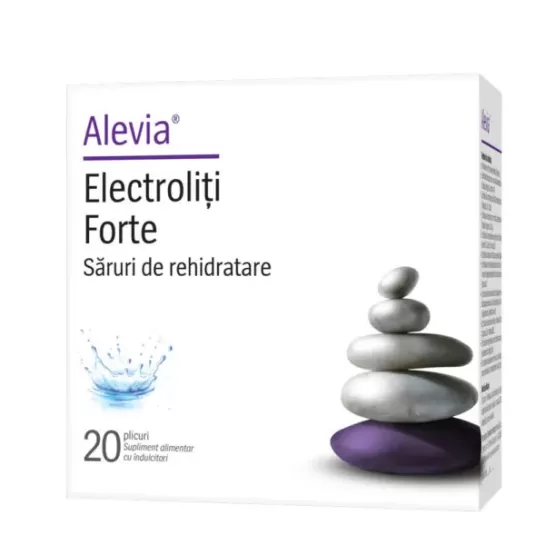 Electroliți Forte - Săruri de rehidratare Solubil 20 plicuri, Alevia