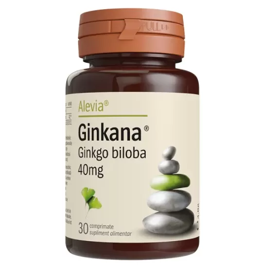 Ginkana Ginkgo Biloba 40mg, 30 comprimate, Alevia