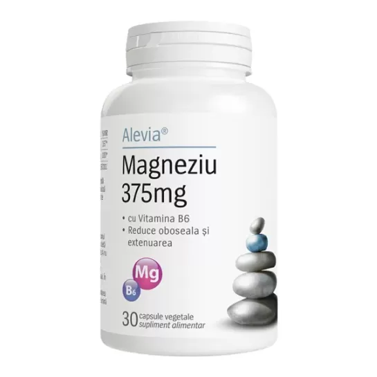Magneziu 375mg B6, 30 capsule, Alevia