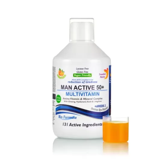 Multivitamine lichide man active 50+ 500ml Swedish Nutra