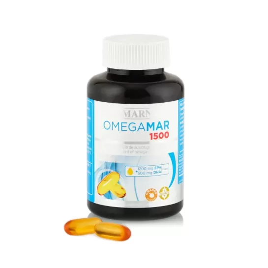 Omegamar 1500 mg cu Omega 3 DHA + EPA 1200 mg,60 gelule, Marnys