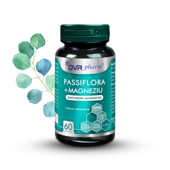 Passiflora + Magnesiu, 60 capsule, DVR Pharm