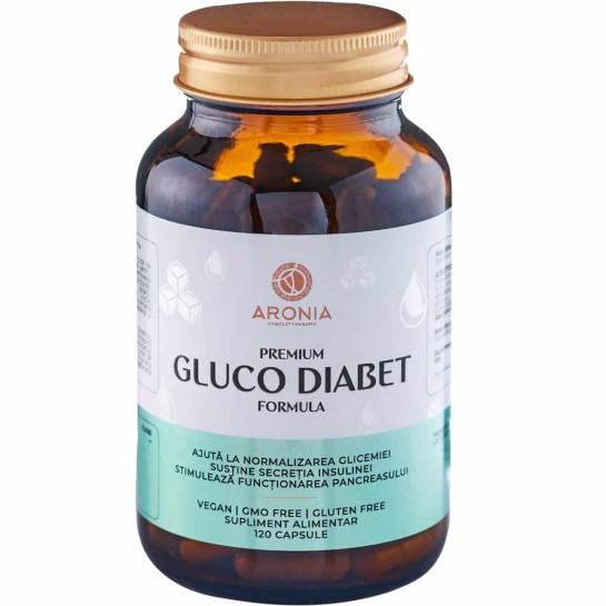 Premium Gluco Diabet Formula, 120 capsule, Aronia Charlottenburg