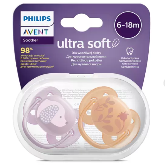 Avent suzeta ultra soft 6-18 luni (SCF091/18)