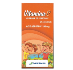 Vitamina C 180mg portocale 24 comprimate, Amniocen