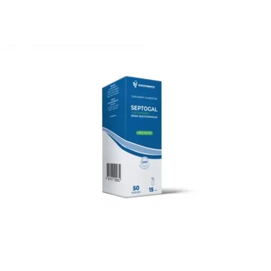 Septogal + lactoferina spray bucofaringian *15ml, Aesculap
