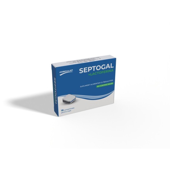 Septogal + lactoferina, 18 comprimate pentru supt, Aesculap