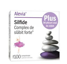 Silfide Complex de slăbit forte 100 comprimate + Ceai de slăbit 30 plicuri, Alevia (pozitie dublata)