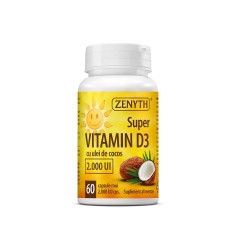 Super Vitamin D3, 2000 UI, 60 capsule, Zenyth