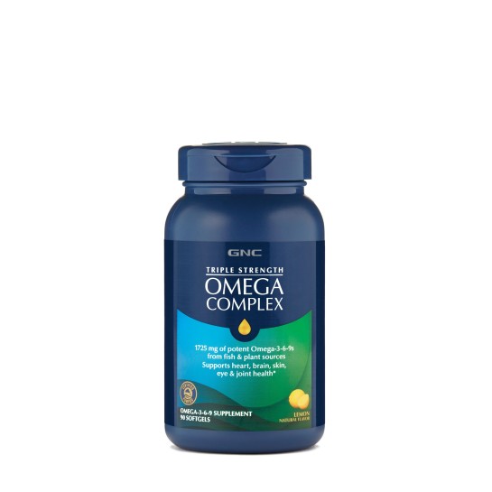 Triple Strength Omega Complex, Acizi Grasi Omega-3-6-9, 90cpasule, GNC
