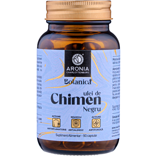 Ulei chimen negru, 90 capsule moi, Aronia Charlottenburg