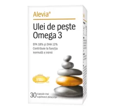 Ulei de pește Omega 3, 30 capsule moi, Alevia