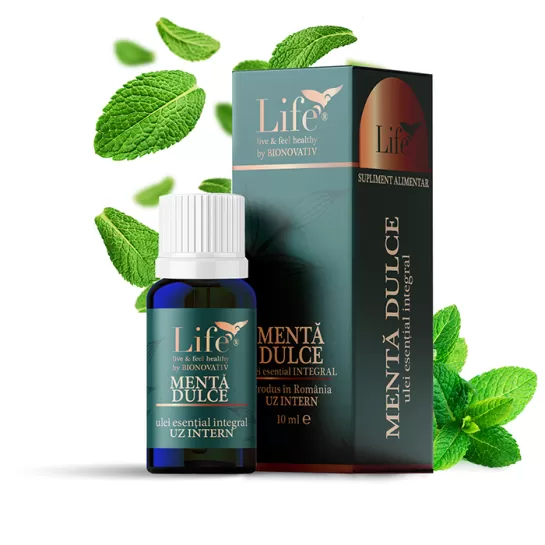 Ulei integral menta dulce 10ml, Life, Bionovativ