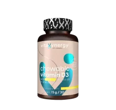 Vitamin D3, 30 tablete masticabile 2000ui,  Vitaxynergy