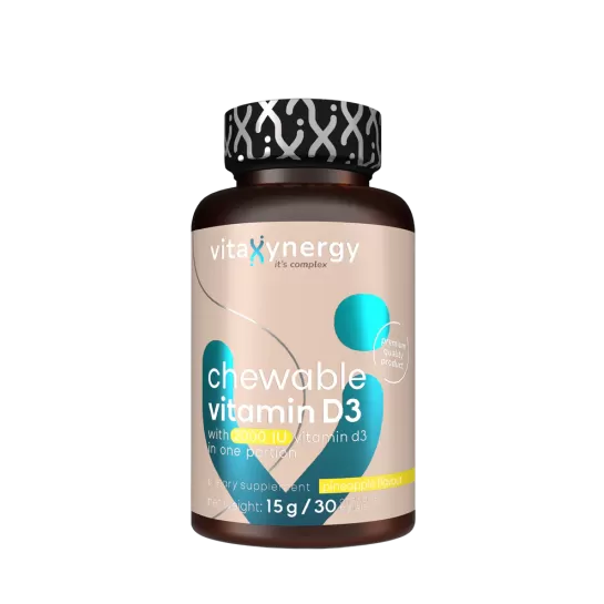 Vitamin D3, 30 tablete masticabile 2000ui,  Vitaxynergy