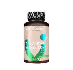 Vitamin D3+K2, 30 tablete masticabile, Vitaxynergy