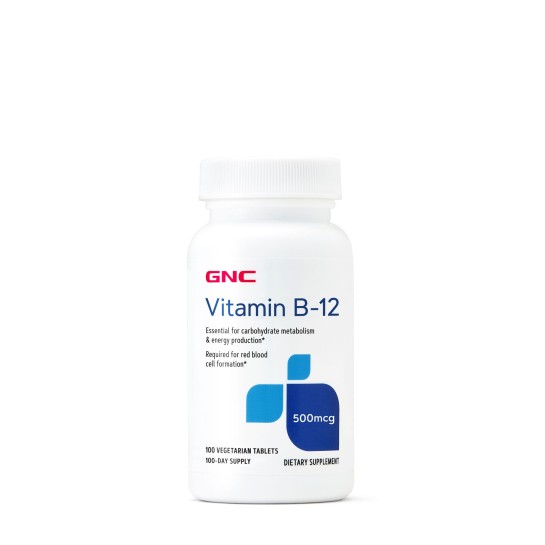 Vitamina B-12 500 mcg, 100 tablete, GNC