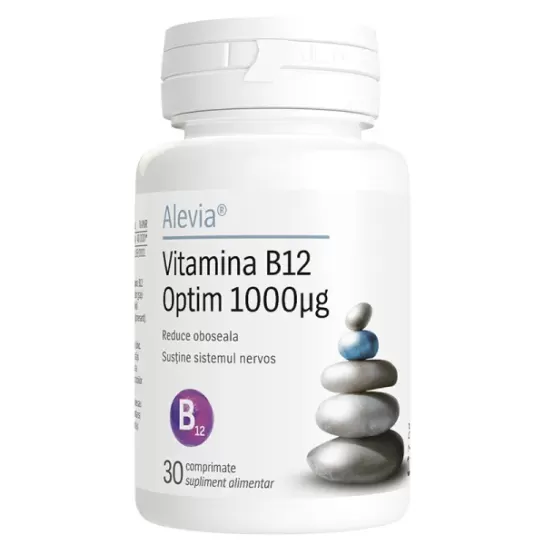 Vitamina B12 Optim 1000µg, 30 comprimate, Alevia
