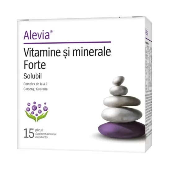 Vitamine si minerale forte 15 plicuri, Alevia