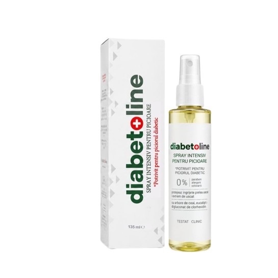 DiabetOline spray intensiv pentru picioare, 135ml, CuraLife