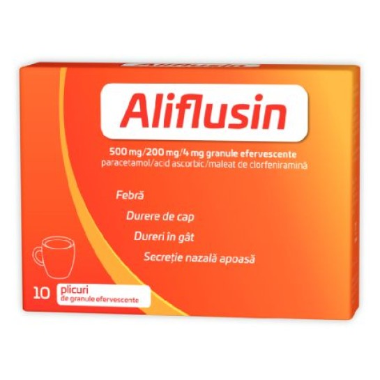 Aliflusin, 500mg/200mg/4mg, 10 plicuri, Zdrovit
