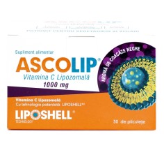Vitamina C Lipozomala cu aroma de coacaze, 1000mg, 30 plicuri, Liposhell