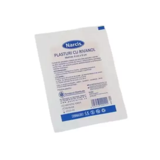 Bandă adezivă cu rivanol, 8cmx6cm, Narcis