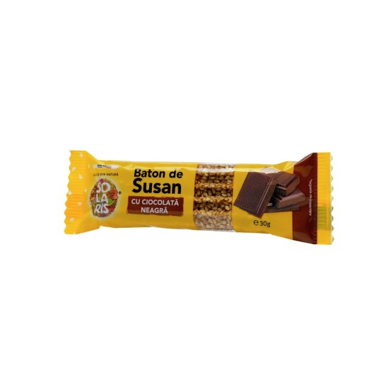 Baton de susan cu ciocolata neagra, 30gr, Solaris